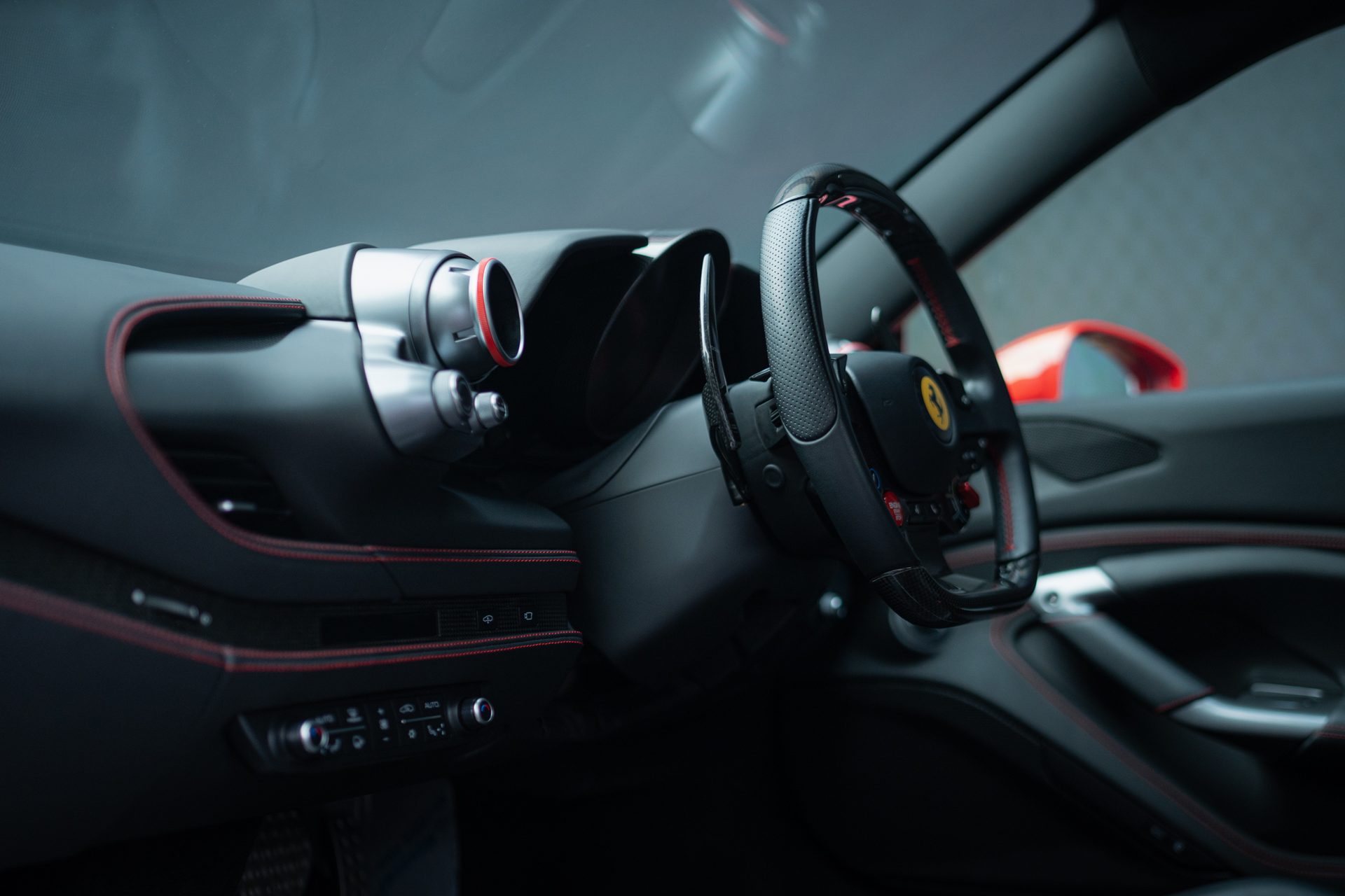 Ferrari F8 Tributo — cockpit and steering wheel