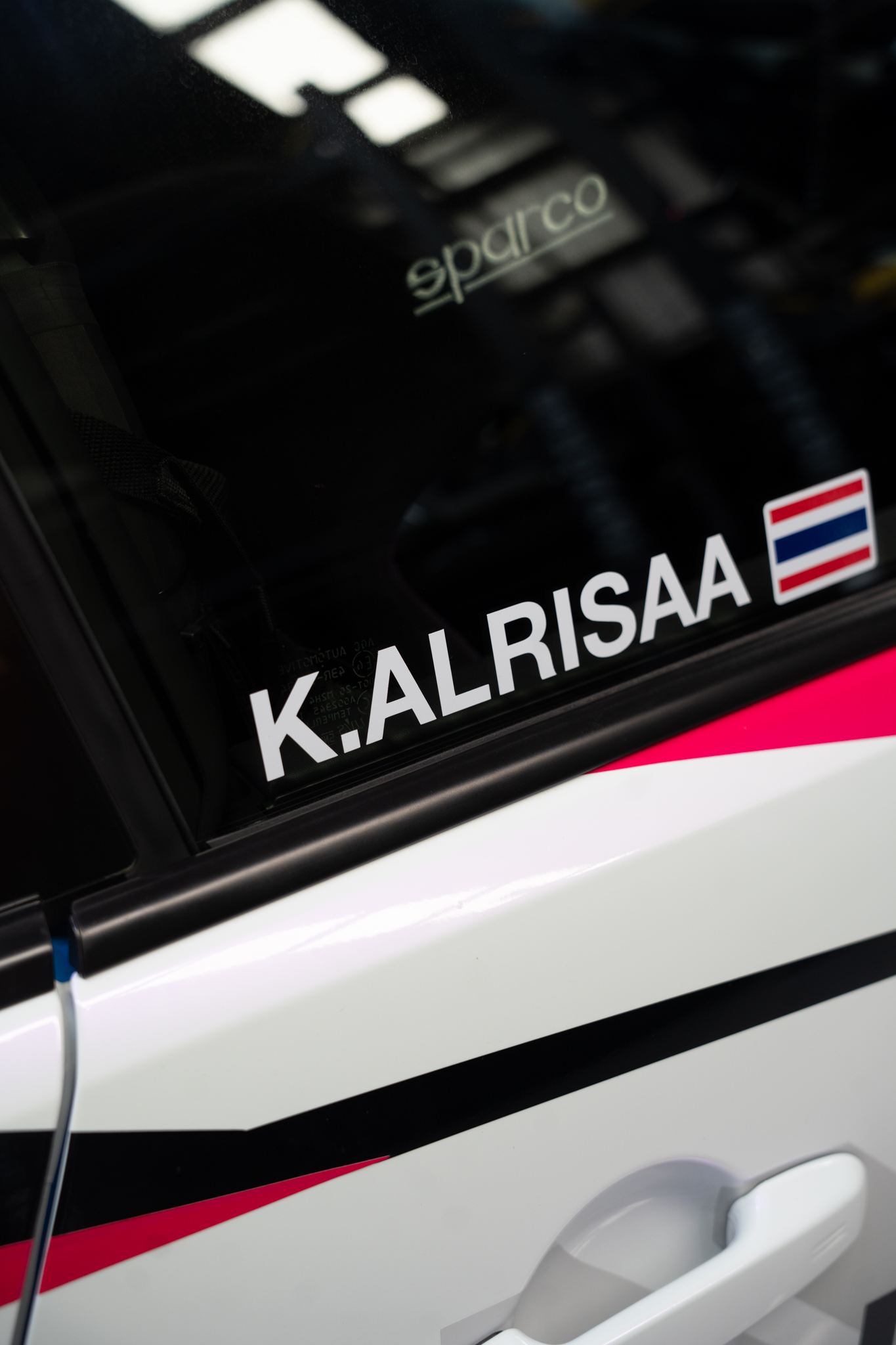 Maprang Alrisa driver name on the Redline GR86 window
