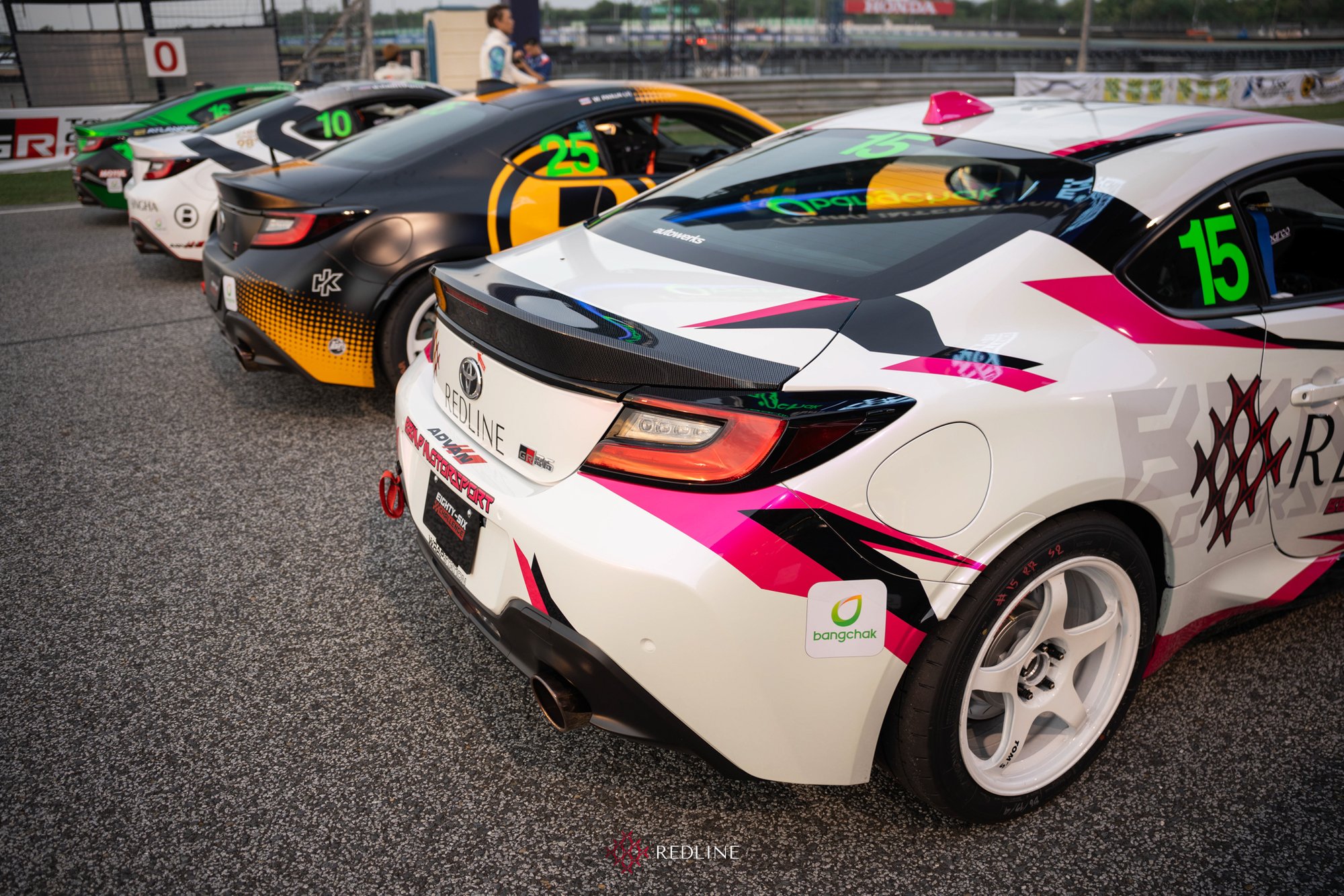 The GR86 field lined up in pit lane