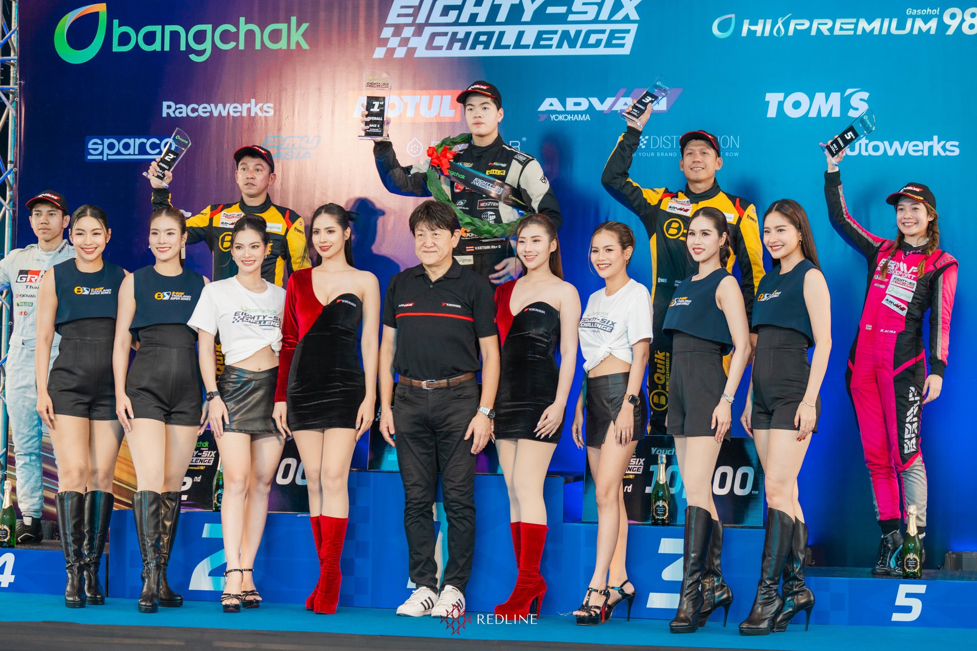Eighty-Six Challenge Race 2 podium ceremony