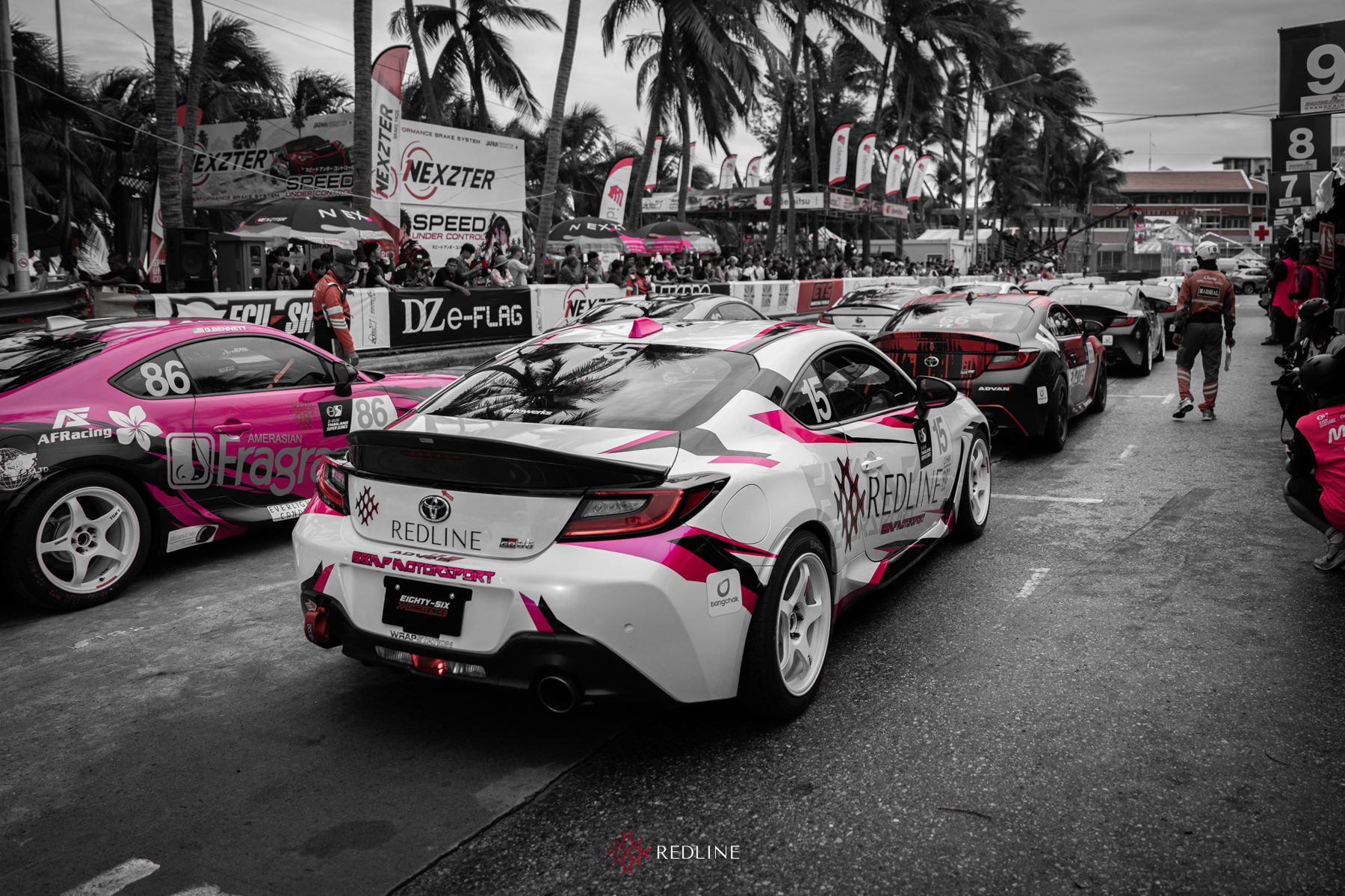 Redline GR86 #15 with the GR86 field at Bangsaen