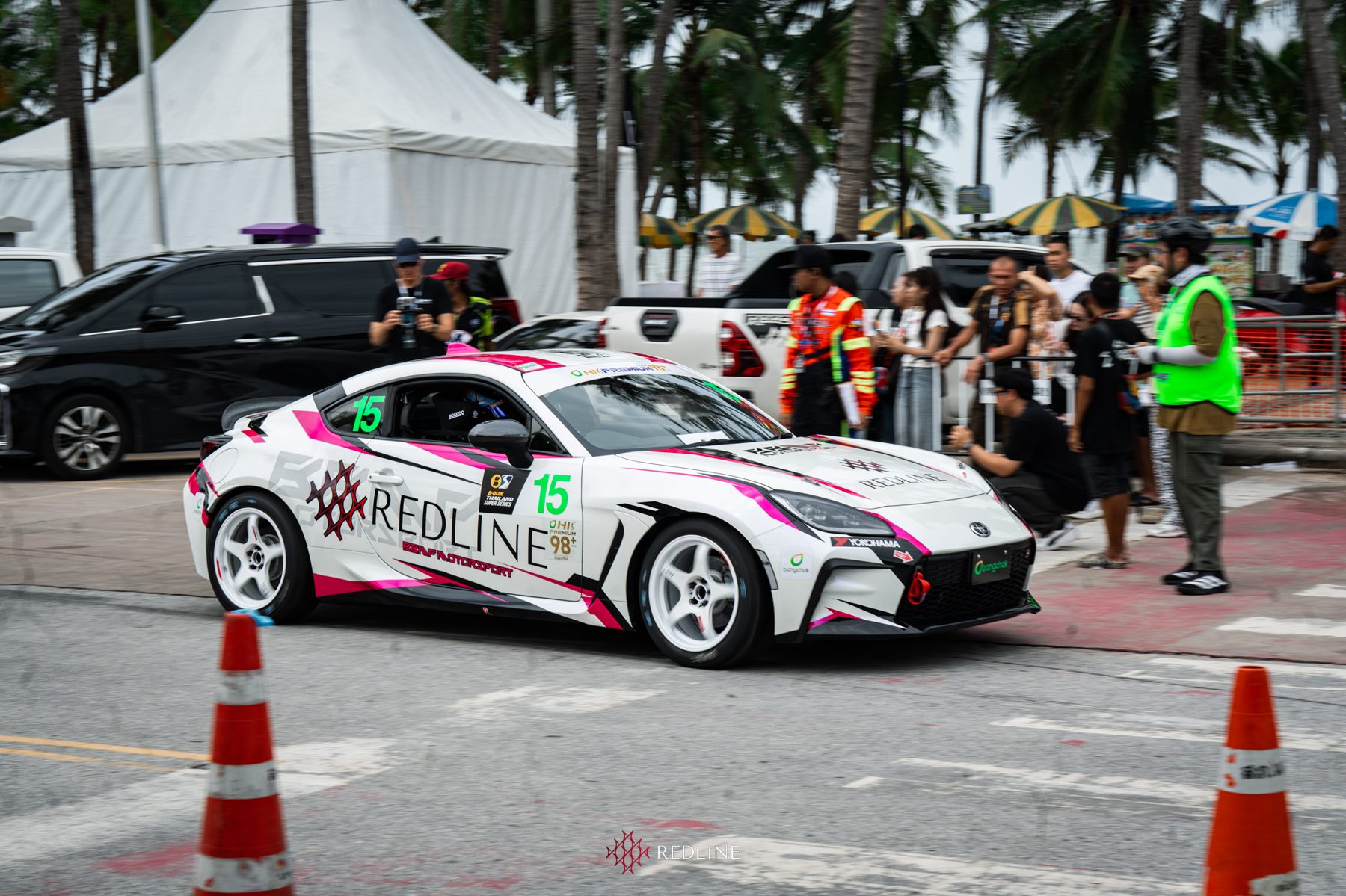 Redline GR86 #15 on the Bangsaen beachfront street