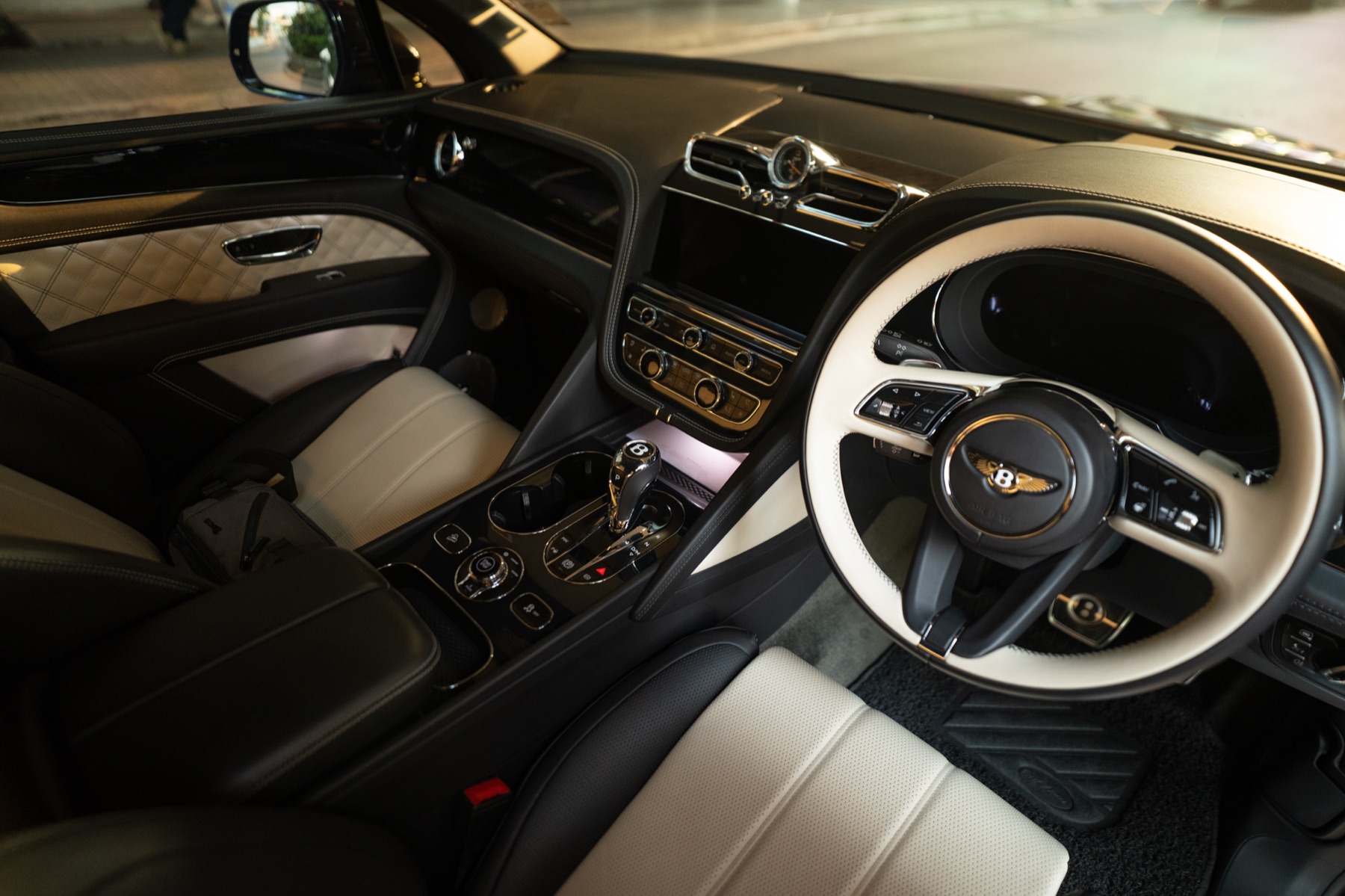 Cabin from driver's seat